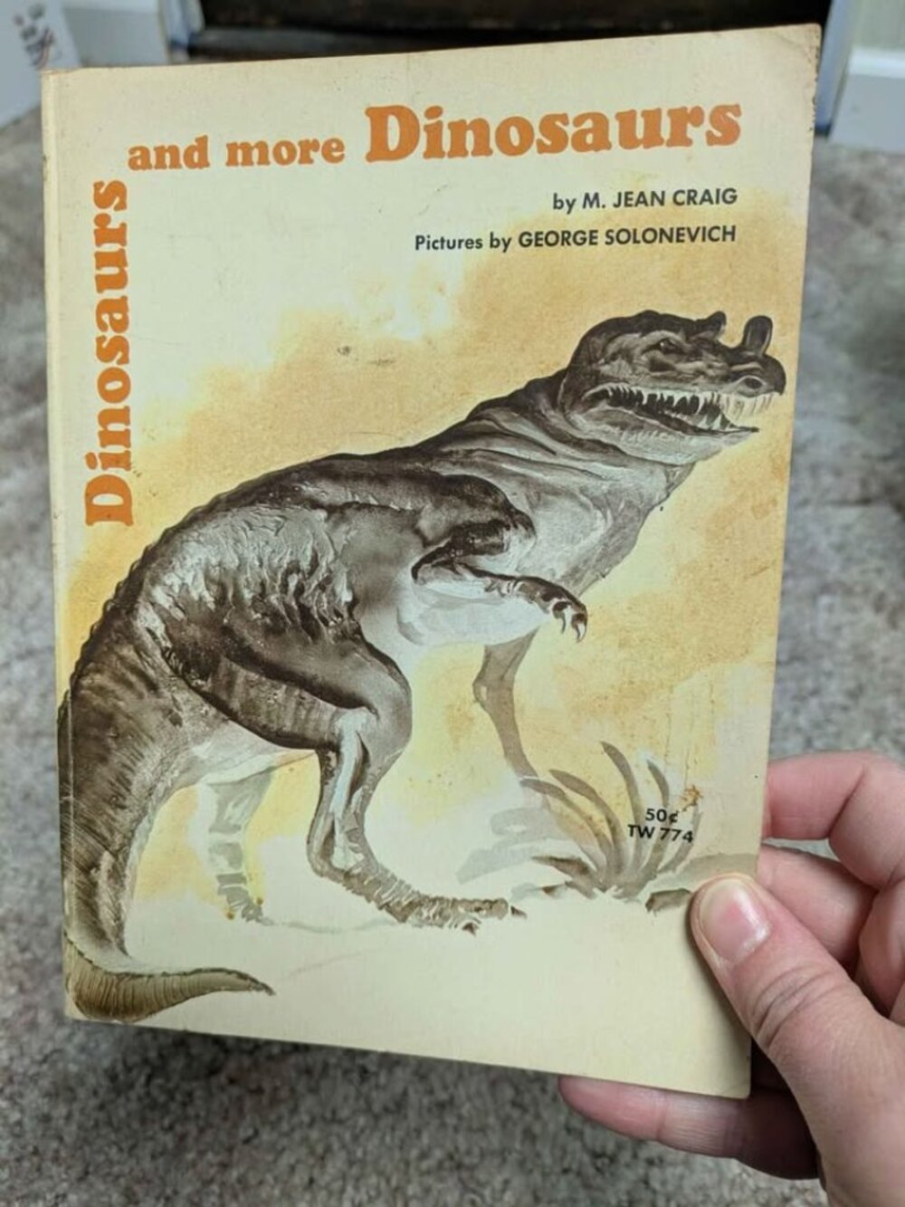 Vintage dinosaur book